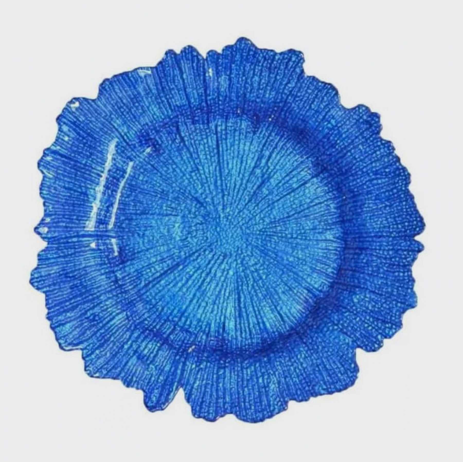 Тарелка подстановочная 32 см синяя