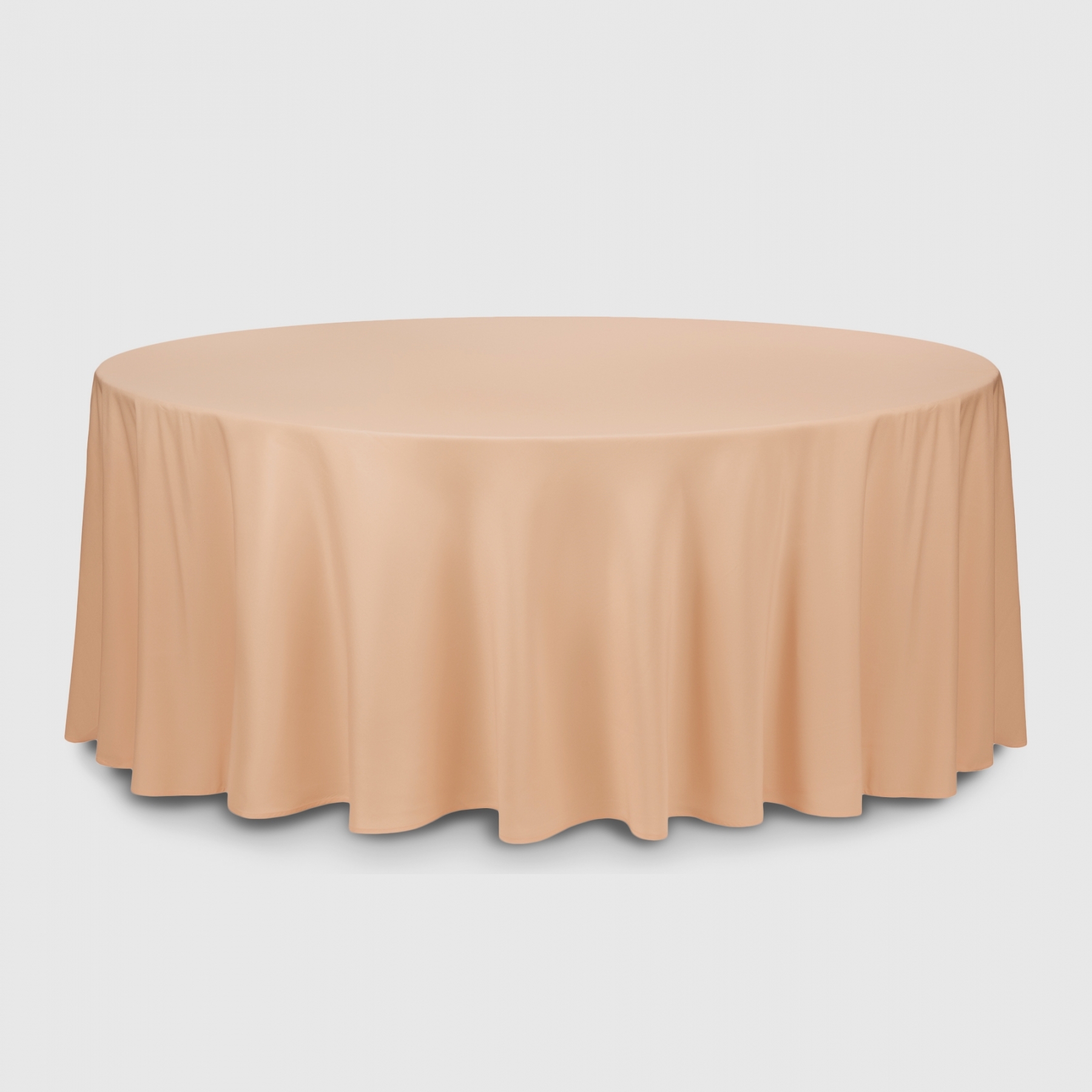 Круглая персиковая скатерть 3.3 м