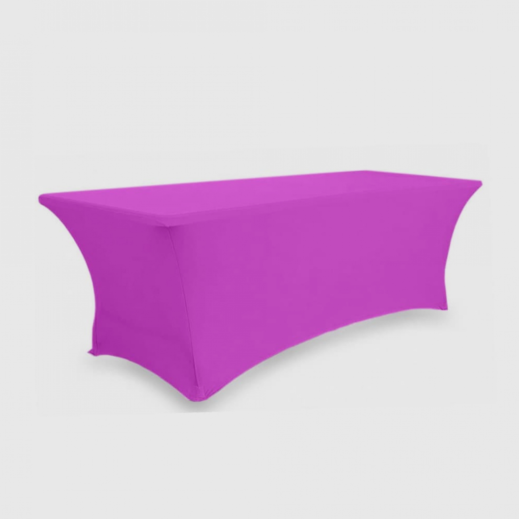 Чехол стрейч для прямоугольного стола сиреневый обтягивающий