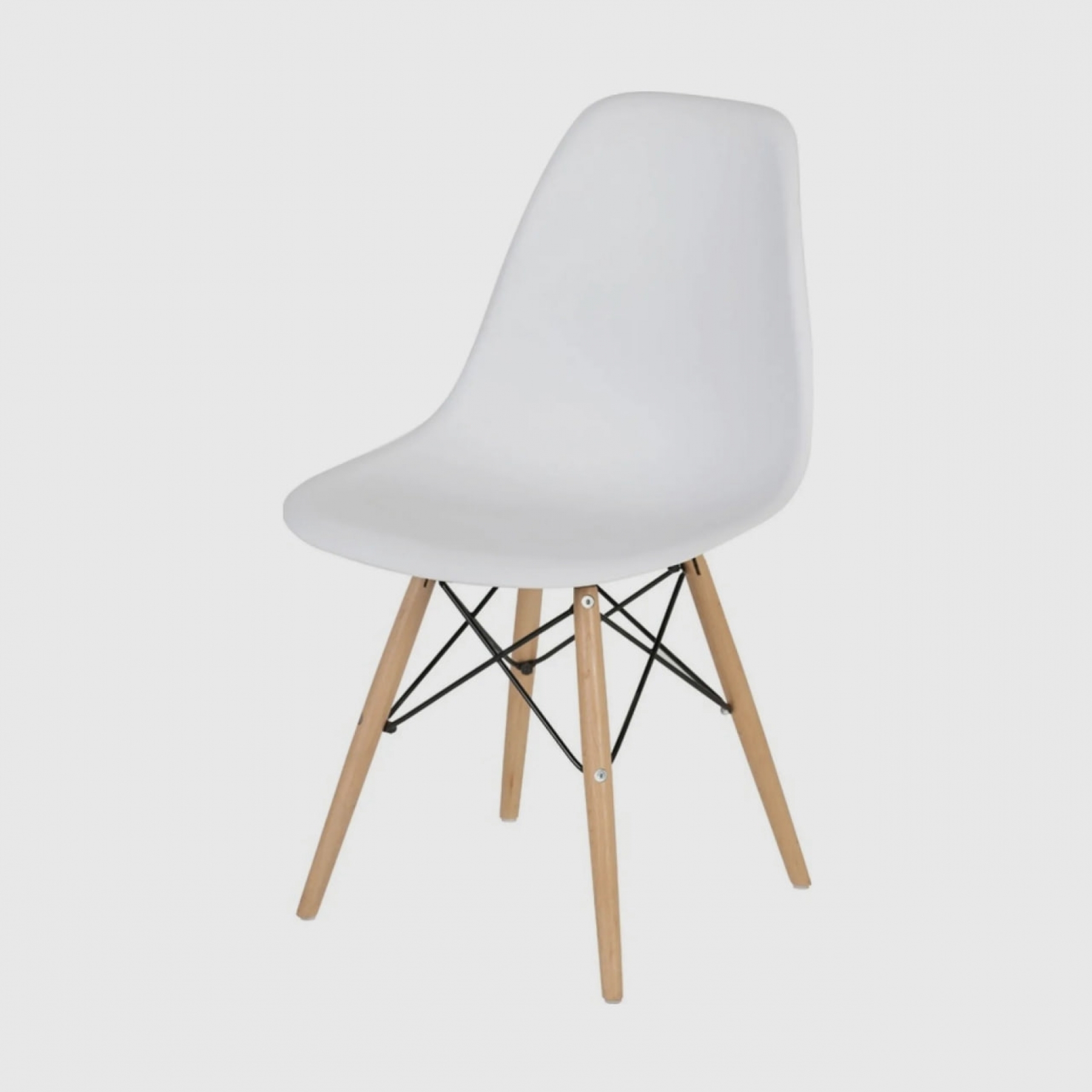 Стул Eames Wood белого цвета