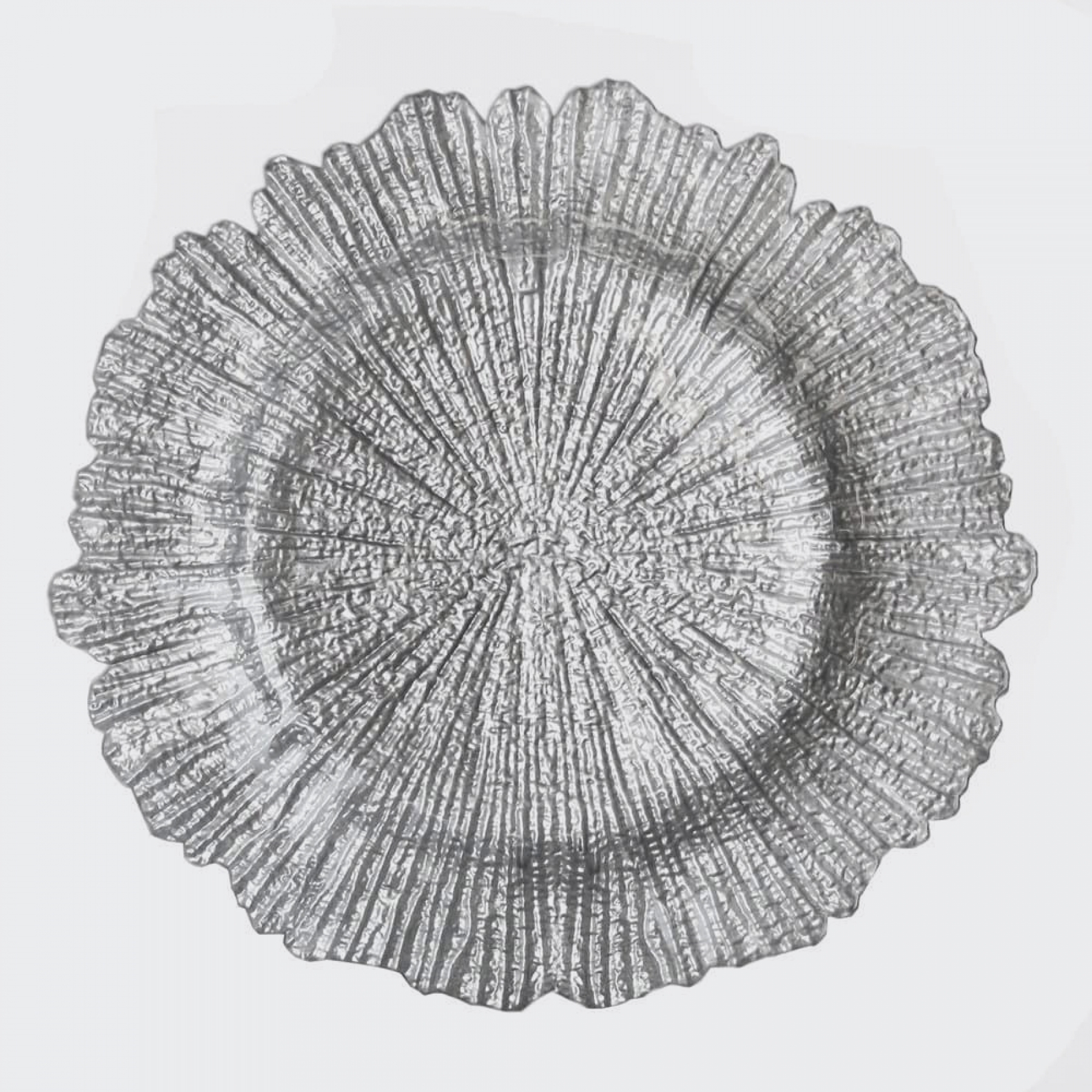 Тарелка подстановочная 32 см серебро