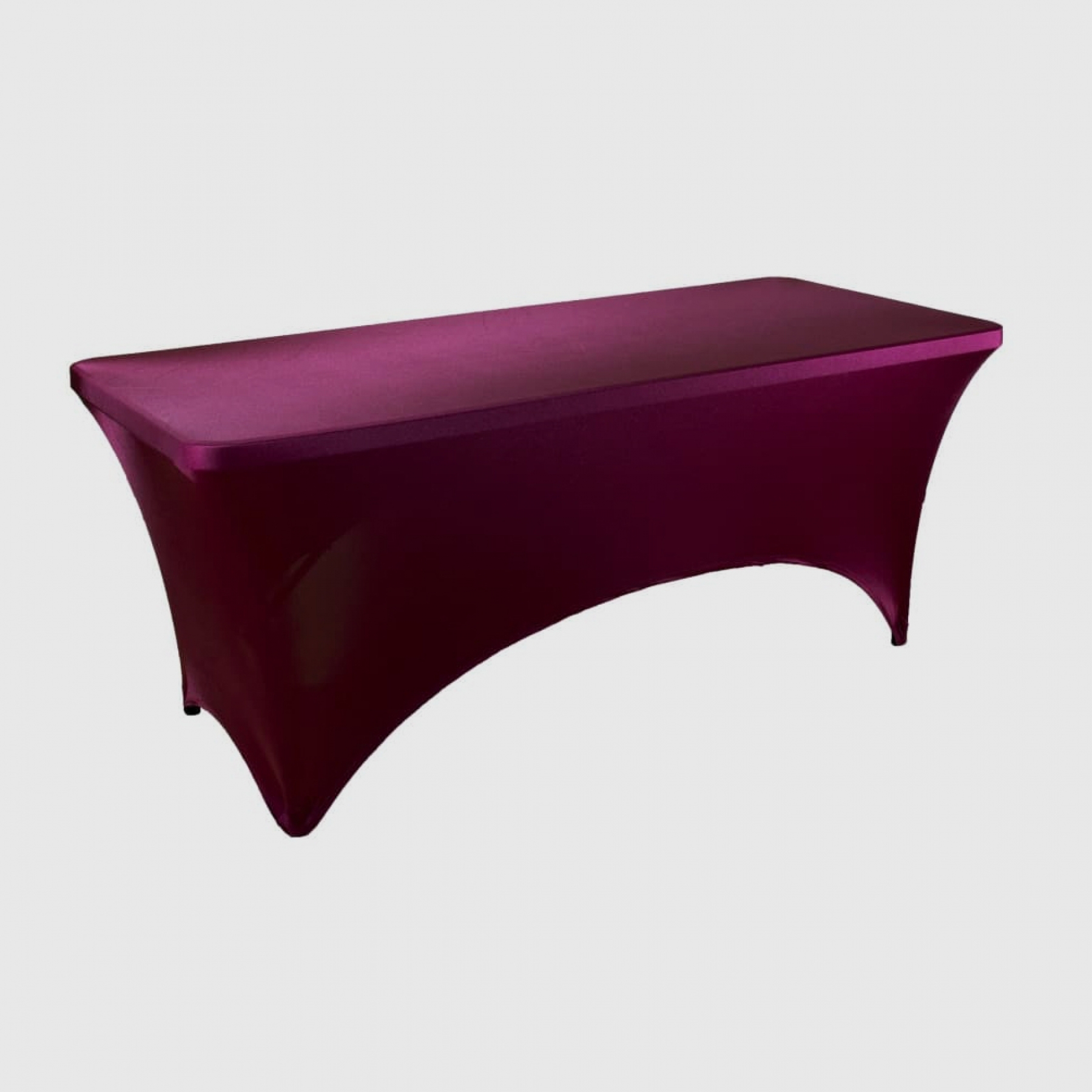 Чехол стрейч для прямоугольного стола бордовый обтягивающий